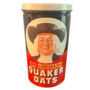 Vintage 1982 Quaker Oats Limited Edition Tin 7.5" X 4" Collectible Container